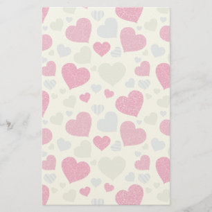 Hearts Background Stationery