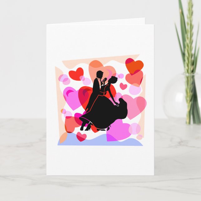 Hearts ballroom dancing card (Front)