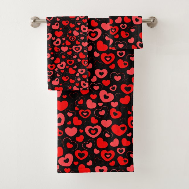 Hearts Bath Towels Set (Insitu)