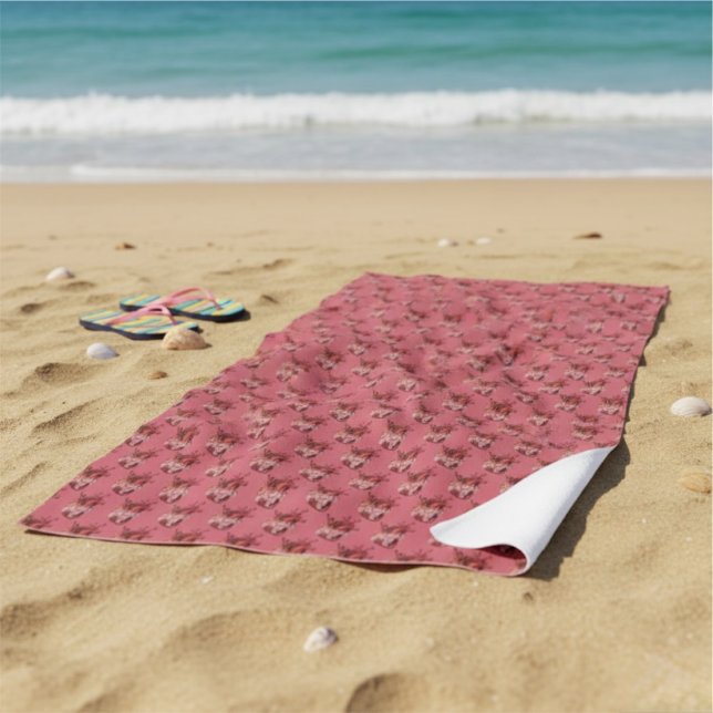 Hearts Beach Towel (Creator Uploaded)