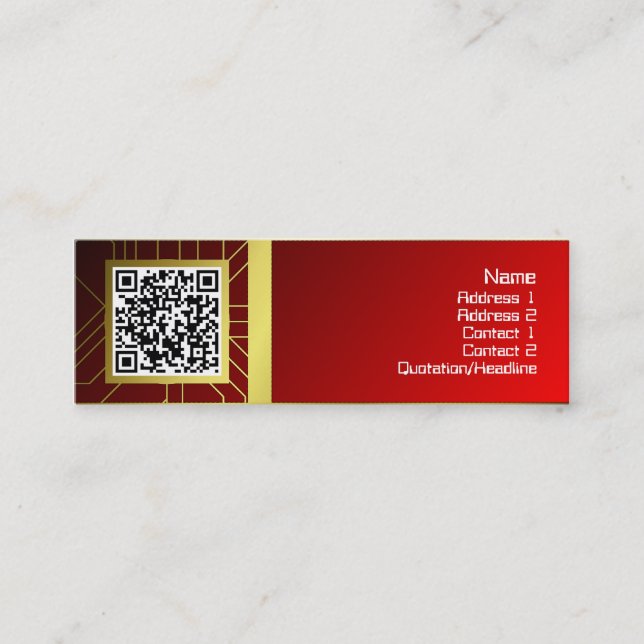 Hearts Big Explosion Mini Business Card (Front)