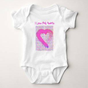 Hearts Binary Baby Bodysuit