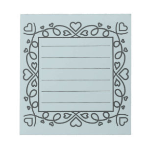 Hearts Border Notepad