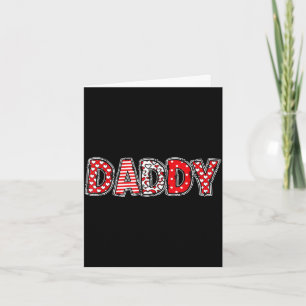 Hearts buffalo plaid dad daddy valentines day card