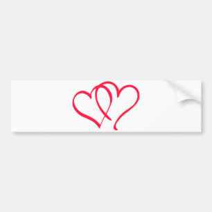hearts bumper sticker