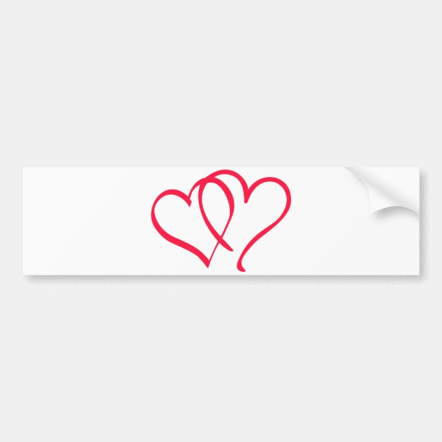 hearts bumper sticker (Front)