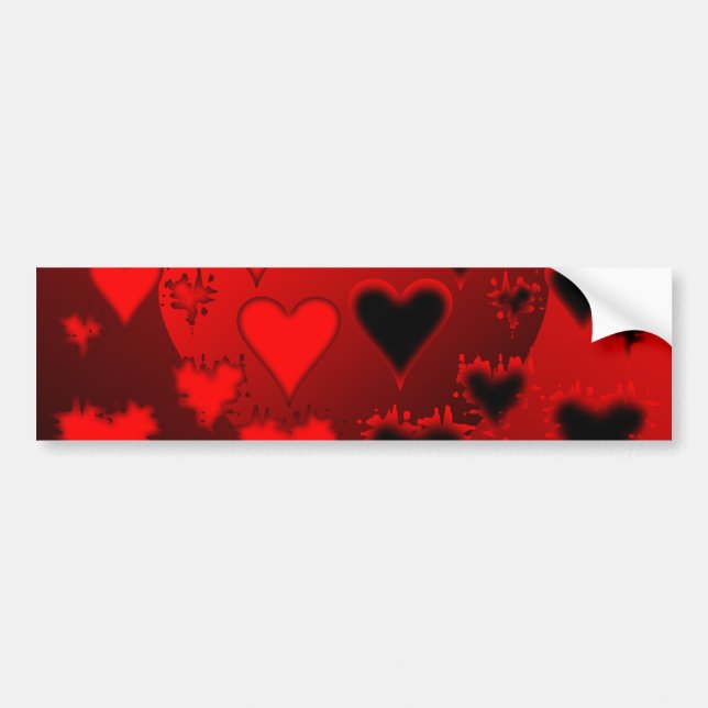 Hearts Bumper Sticker (Front)