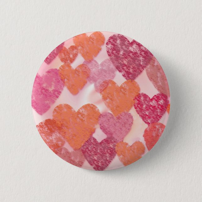 Hearts Button ... Wedding Favour (Front)
