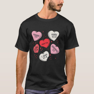 Hearts Candy With Bible Verses Christian Valentine T-Shirt