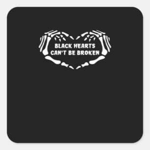 Hearts Can't Classic Square Sticker