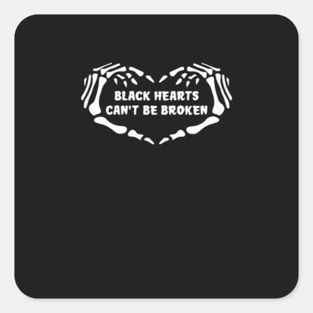 Hearts Can't Classic Square Sticker (Front)
