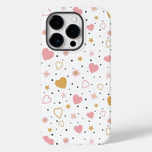 Hearts Case-Mate iPhone Case (Back)
