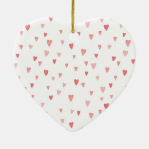 Hearts Ceramic Ornament