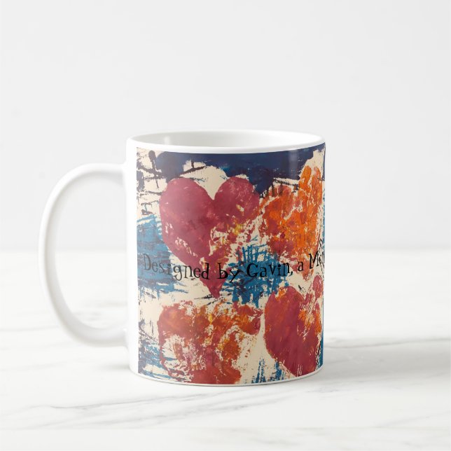Hearts Coffee Mug (Left)