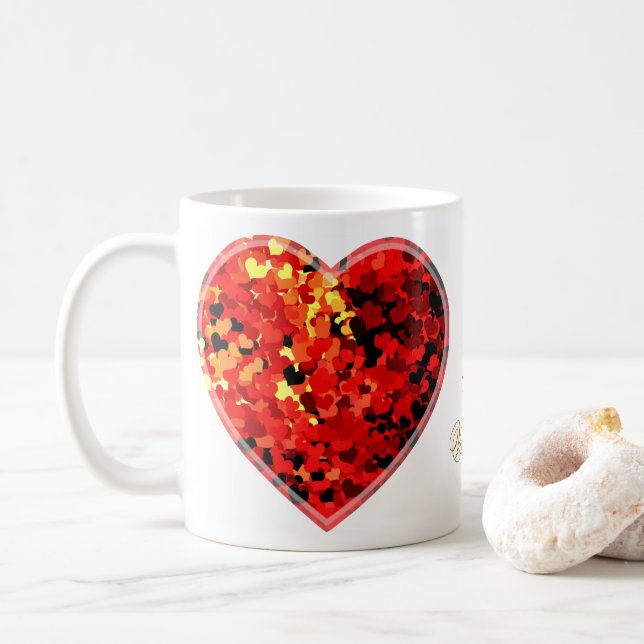HEARTS COFFEE MUG (With Donut)