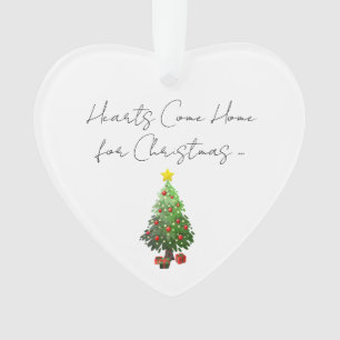 Hearts Come Home For Christmas Tree Star Family Ornament