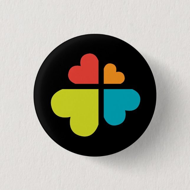 Hearts Cross 1 Inch Round Button (Front)