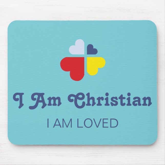 Hearts Cross Mouse Pad (Front)