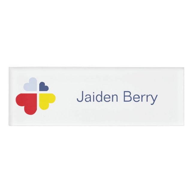 Hearts Cross Name Tag (Front)