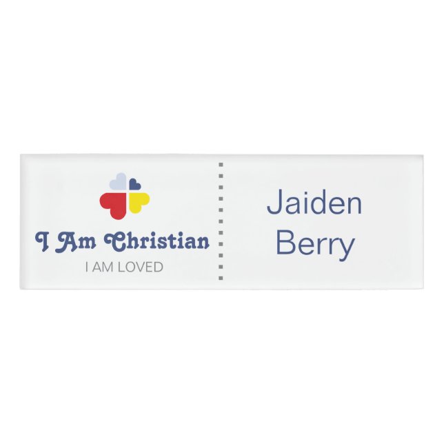 Hearts Cross Name Tag (Front)
