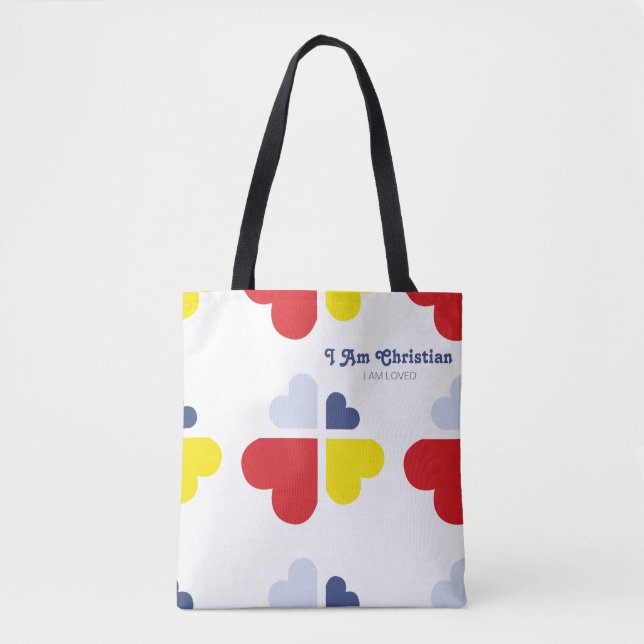 Hearts Cross Tote Bag (Front)