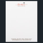Hearts Crown Script Typeface Wedding Planner Letterhead<br><div class="desc">Triple hearts and crown with burnt orange script modern signature wedding or event planner business letterhead with a white background. The heart and crown together are are a signature symbol for love and loyalty. A lovely symbol for a wedding planner orchestrating one of the best days of your life. The...</div>