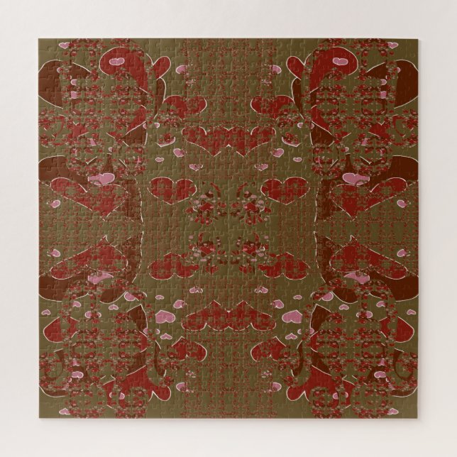 Hearts Cupflowers Jigsaw Puzzle (Vertical)