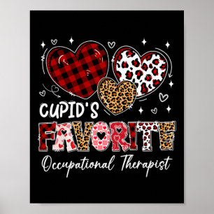 Hearts Cupid's Favourite Occupational Therapist Va Poster