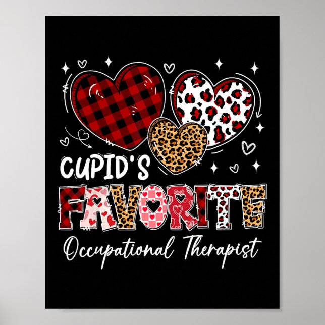 Hearts Cupid's Favourite Occupational Therapist Va Poster (Front)