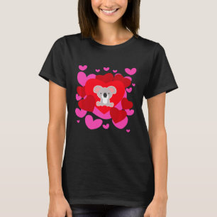 Hearts Cute Love Holiday Valentines Day Animals Lo T-Shirt