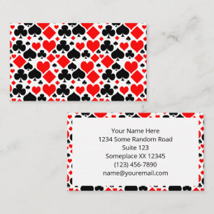 Hearts, Diamonds, Clubs and Spades Business Card