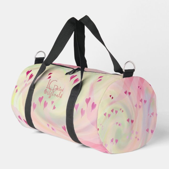 Hearts Duffle Bag (Left Corner)