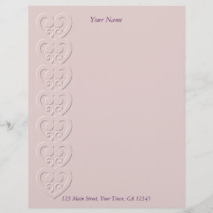 Hearts Embossed Letterhead