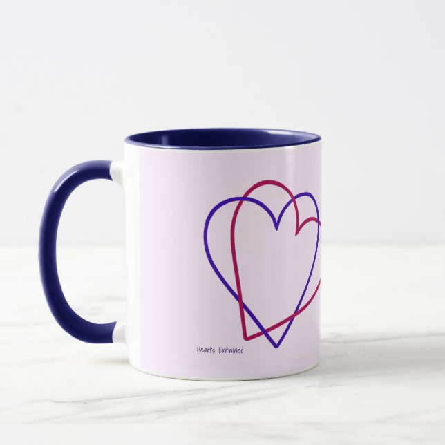 Hearts Entwined Right/Left-Handed Mug (Left)