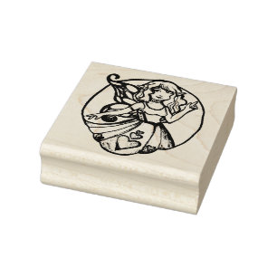 Hearts Fairy Rubber Stamp