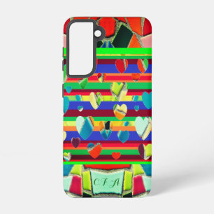 Hearts Fashionable Fun  Mosaic Art Samsung Galaxy Case