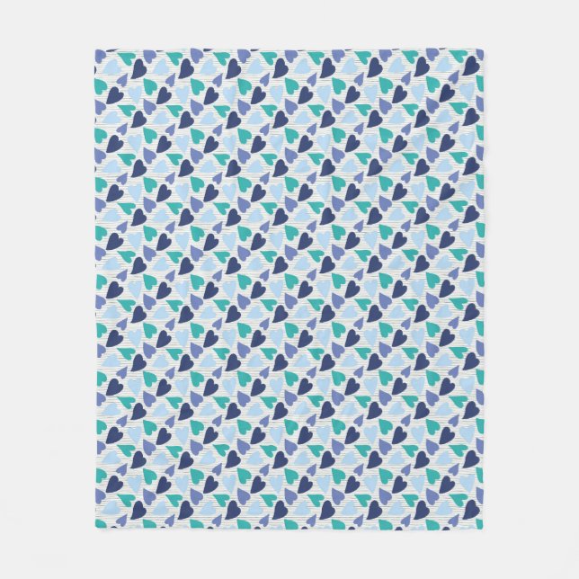 Hearts Fleece Blanket (Front)