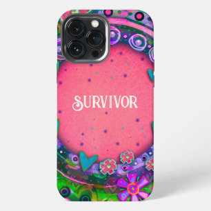 Hearts Flowers Customizable Inspirivity Survivor iPhone 13 Pro Max Case