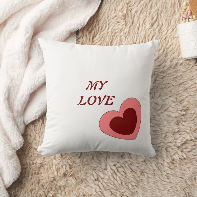 HEARTS FOR GIRLFRIEND, BOYFRIEND, HUSBAND, WIFE,   THROW PILLOW (Blanket)