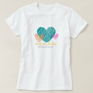 Hearts for the Arts, Teal Heart, Editable T-Shirt