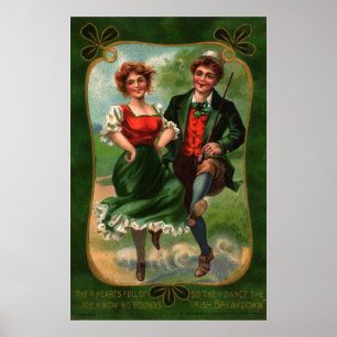 Hearts Full Of Joy St. Patrick's Day Poster