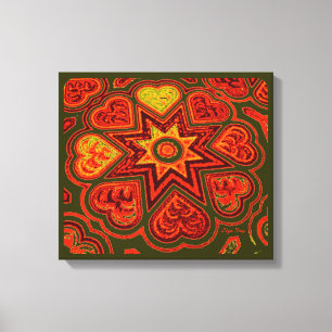 'Hearts Full of Love' Panel Prnt (Rustics)(Orange) Canvas Print