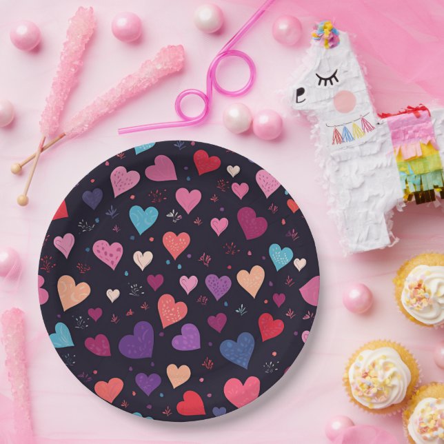 Hearts Galore Paper Plate (Party)