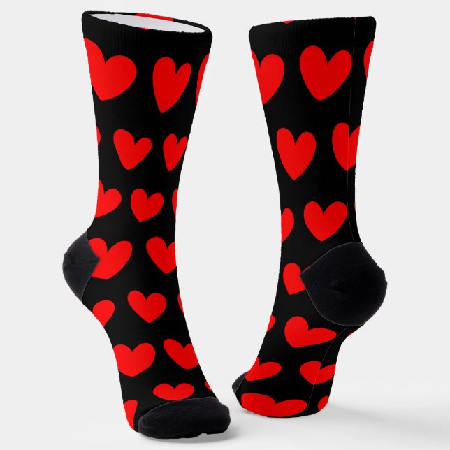 Hearts Galore! Socks  (Angled)