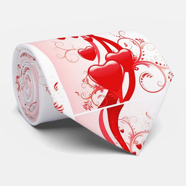 ***HEARTS GALORE*** TIE FOR YOUR GUY (Rolled)
