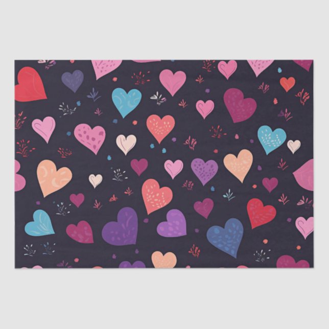Hearts Galore Tissue Paper (Front)