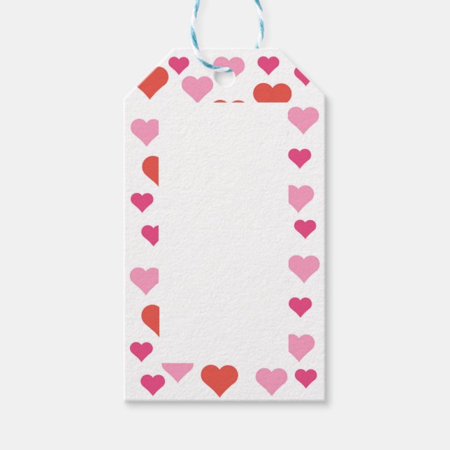 Hearts gift tag (Front)