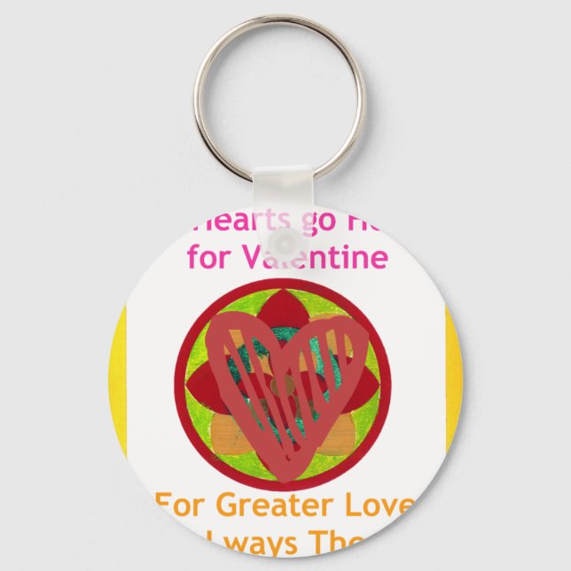 Hearts go home for valentine. keychain (Front)