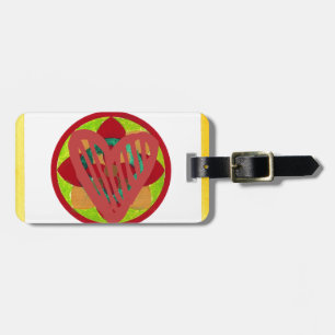 Hearts go home for valentine. luggage tag