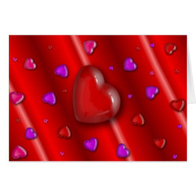 Hearts Greeting/Note Card (Front Horizontal)